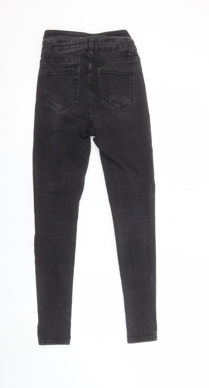 Womens UK Size 8 Hello Miss Slim Fit Skinny Black Jeans