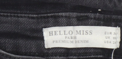 Womens UK Size 8 Hello Miss Slim Fit Skinny Black Jeans