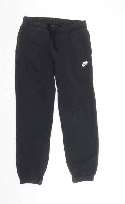 Mens UK Size S Nike Regular Fit Jogger Black Trousers