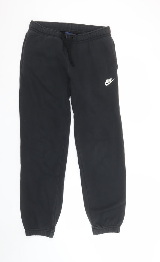 Mens UK Size S Nike Regular Fit Jogger Black Trousers