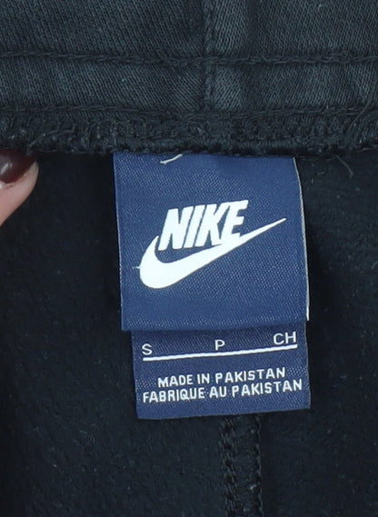 Mens UK Size S Nike Regular Fit Jogger Black Trousers
