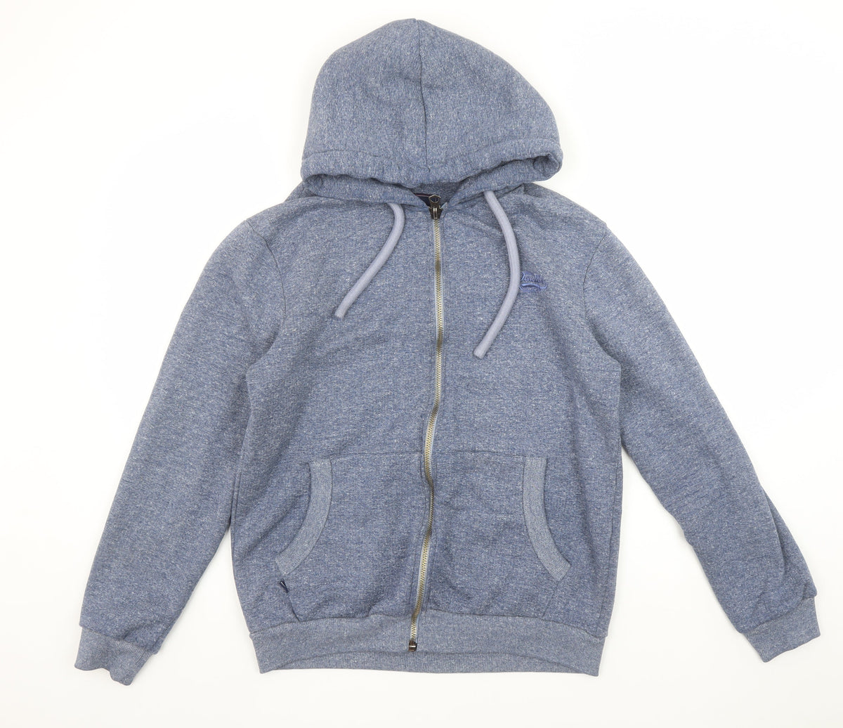 Mens UK Size M Paraffin Blue Full Zip Hoodie