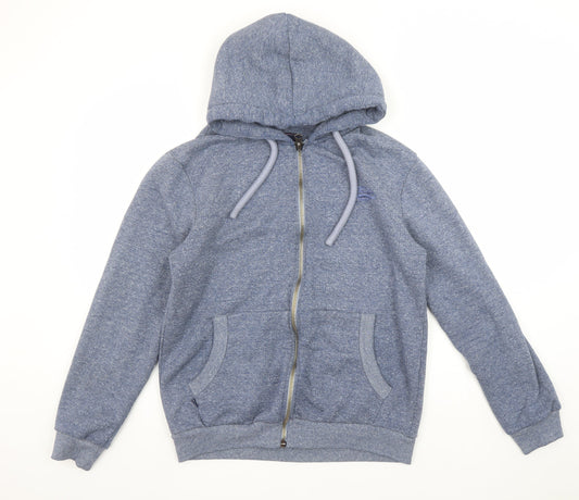 Mens UK Size M Paraffin Blue Full Zip Hoodie