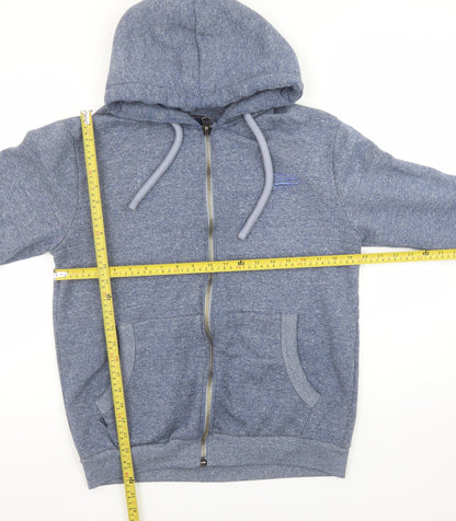 Mens UK Size M Paraffin Blue Full Zip Hoodie