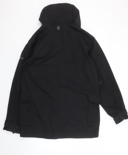 Mens UK Size M Duck and Cover Black Parka Coat
