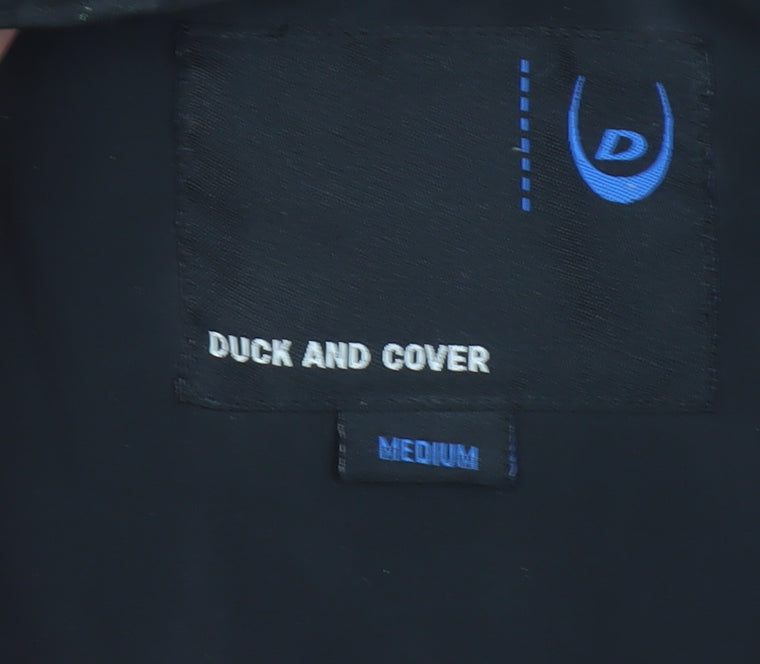 Mens UK Size M Duck and Cover Black Parka Coat