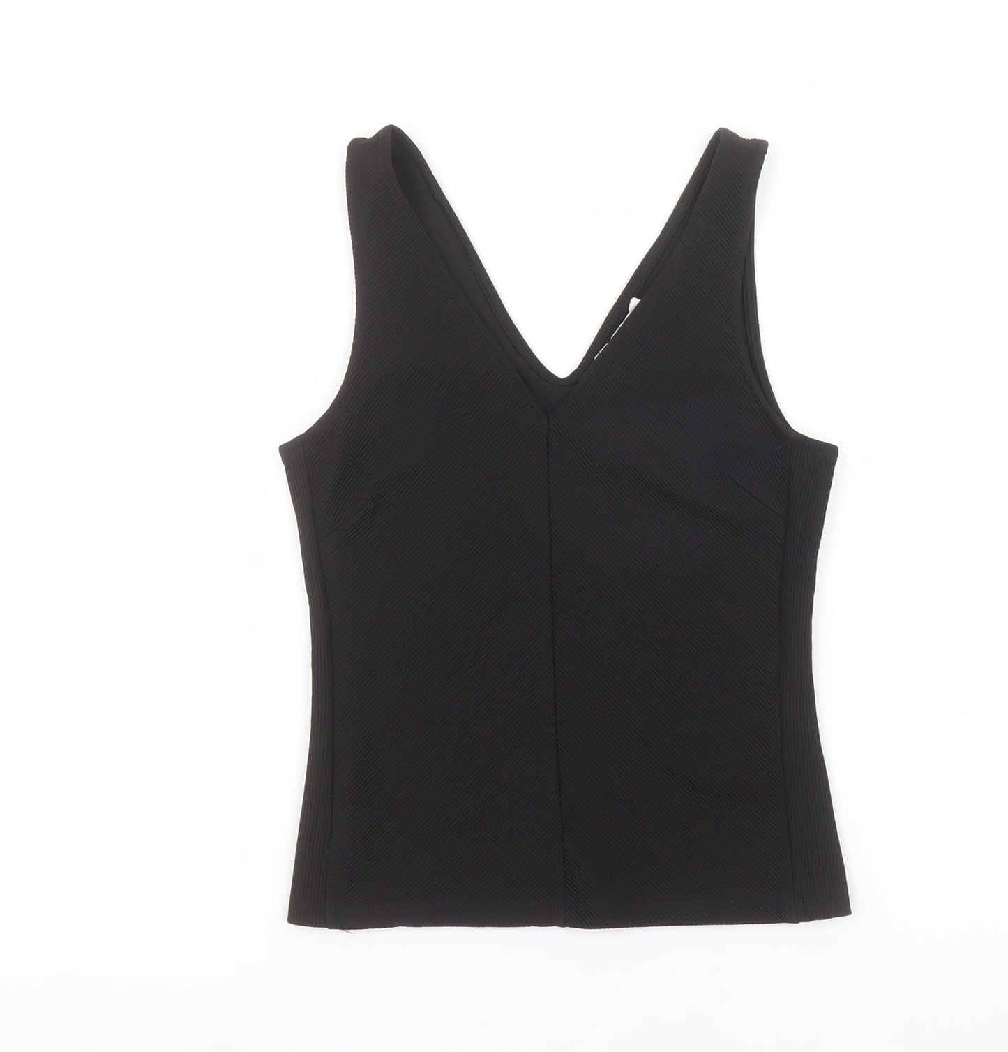 Womens UK Size XS H&M Black Basic Tank
