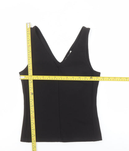 Womens UK Size XS H&M Black Basic Tank