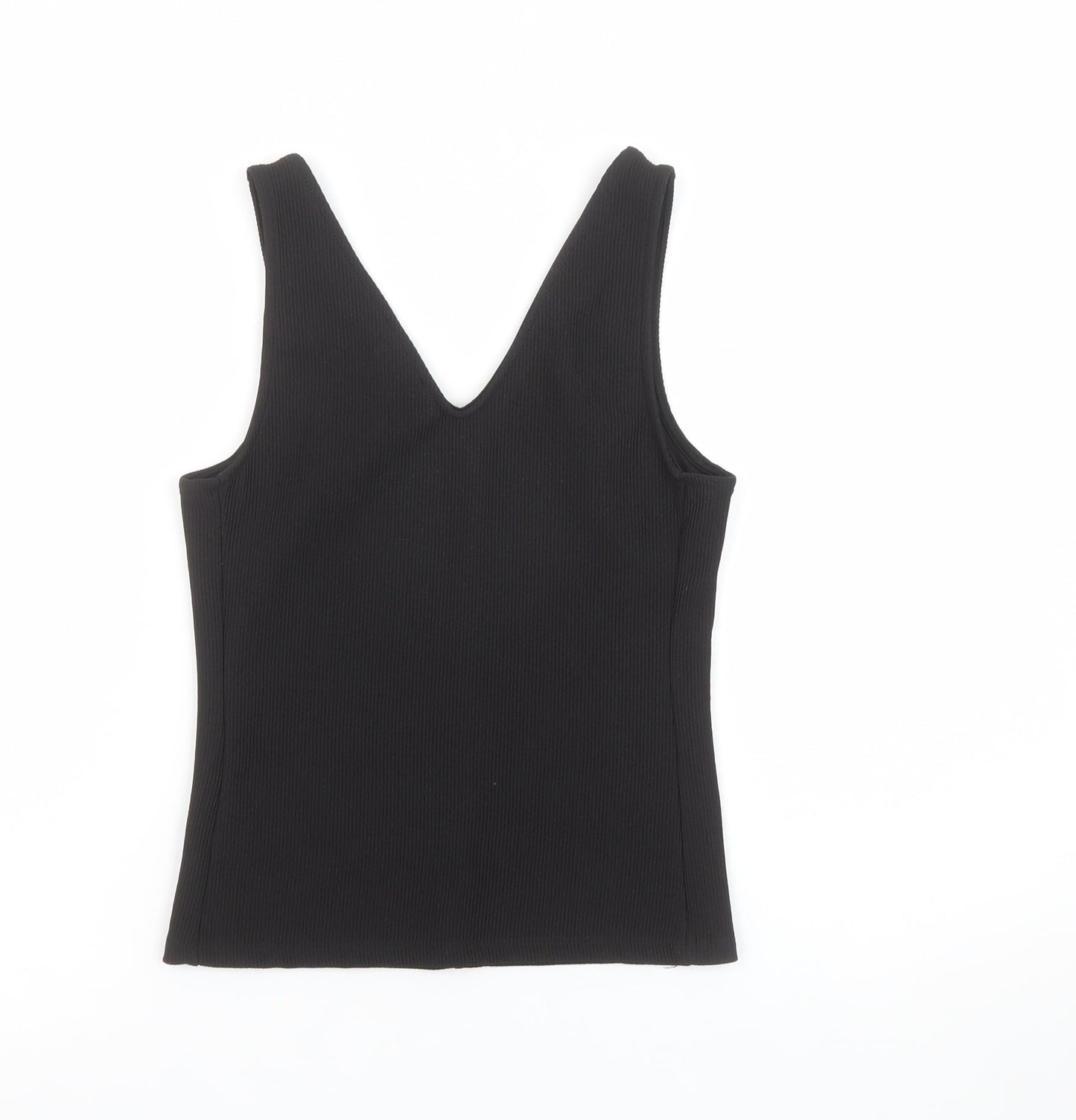 Womens UK Size XS H&M Black Basic Tank