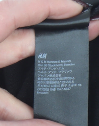 Womens UK Size XS H&M Black Basic Tank