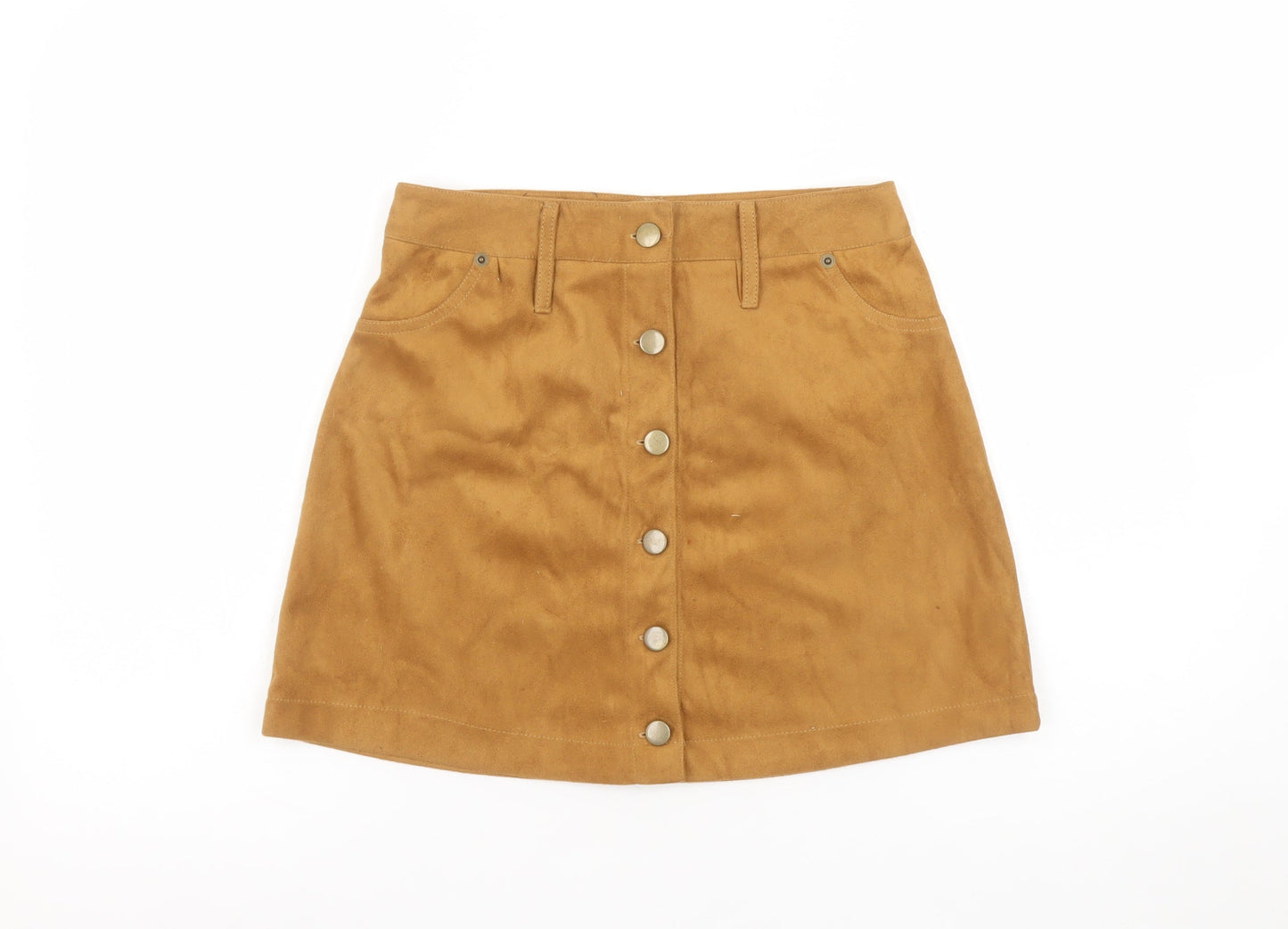 Womens UK Size 8 mrp A-Line Suede Skirt