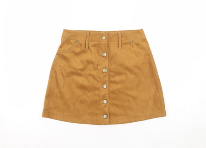 Womens UK Size 8 mrp A-Line Suede Skirt