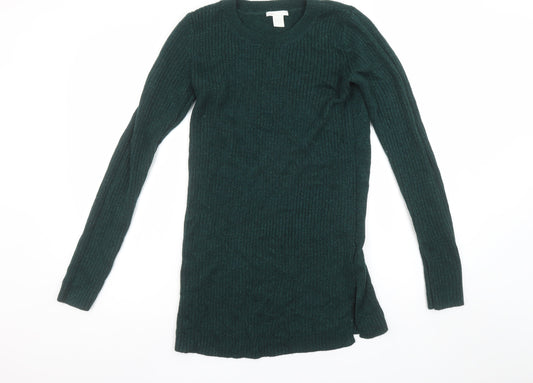 Womens UK Size 12 H&M Green Pullover Jumper