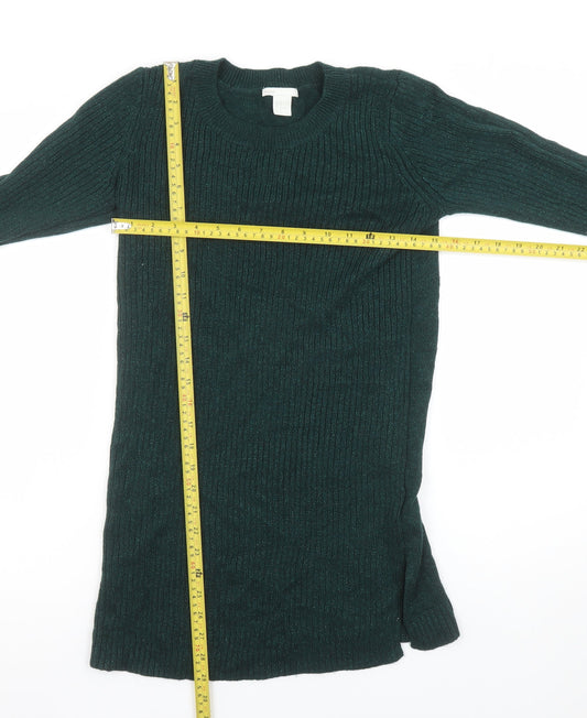 Womens UK Size 12 H&M Green Pullover Jumper