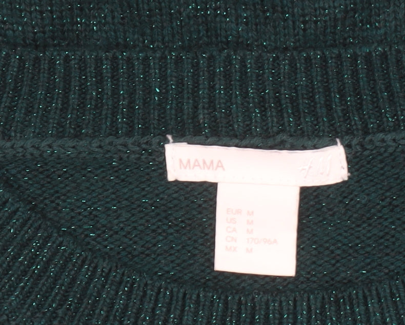 Womens UK Size 12 H&M Green Pullover Jumper