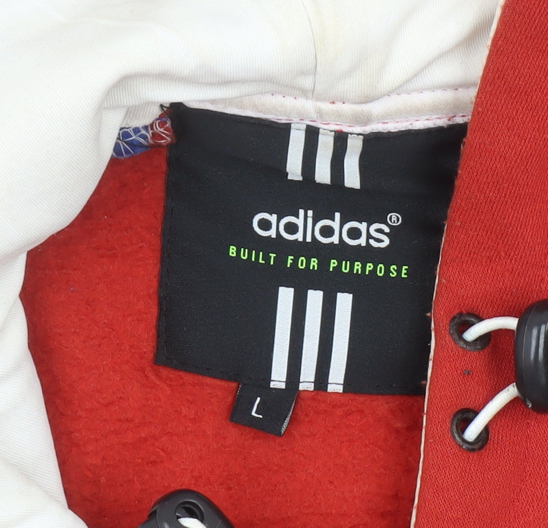 Boys UK Size L adidas Red Pullover Hoodie