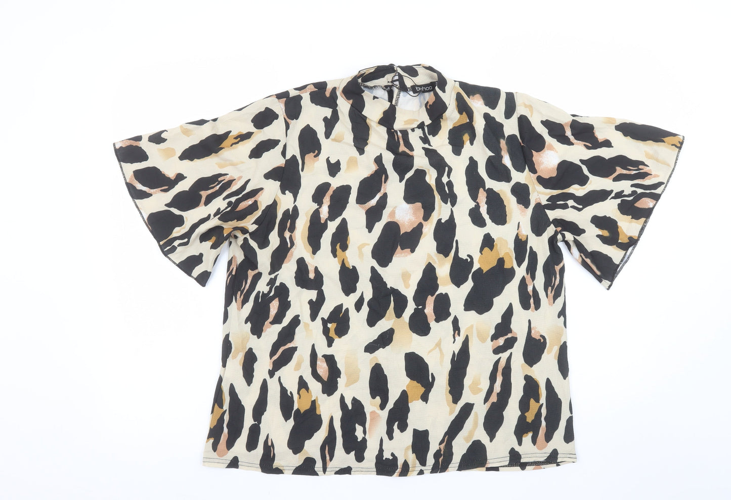 Womens UK Size 14 Boohoo Multicoloured Basic Blouse