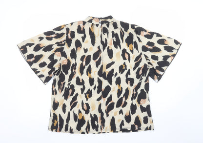 Womens UK Size 14 Boohoo Multicoloured Basic Blouse
