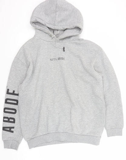 Mens UK Size L BoohooMAN Grey Pullover Hoodie