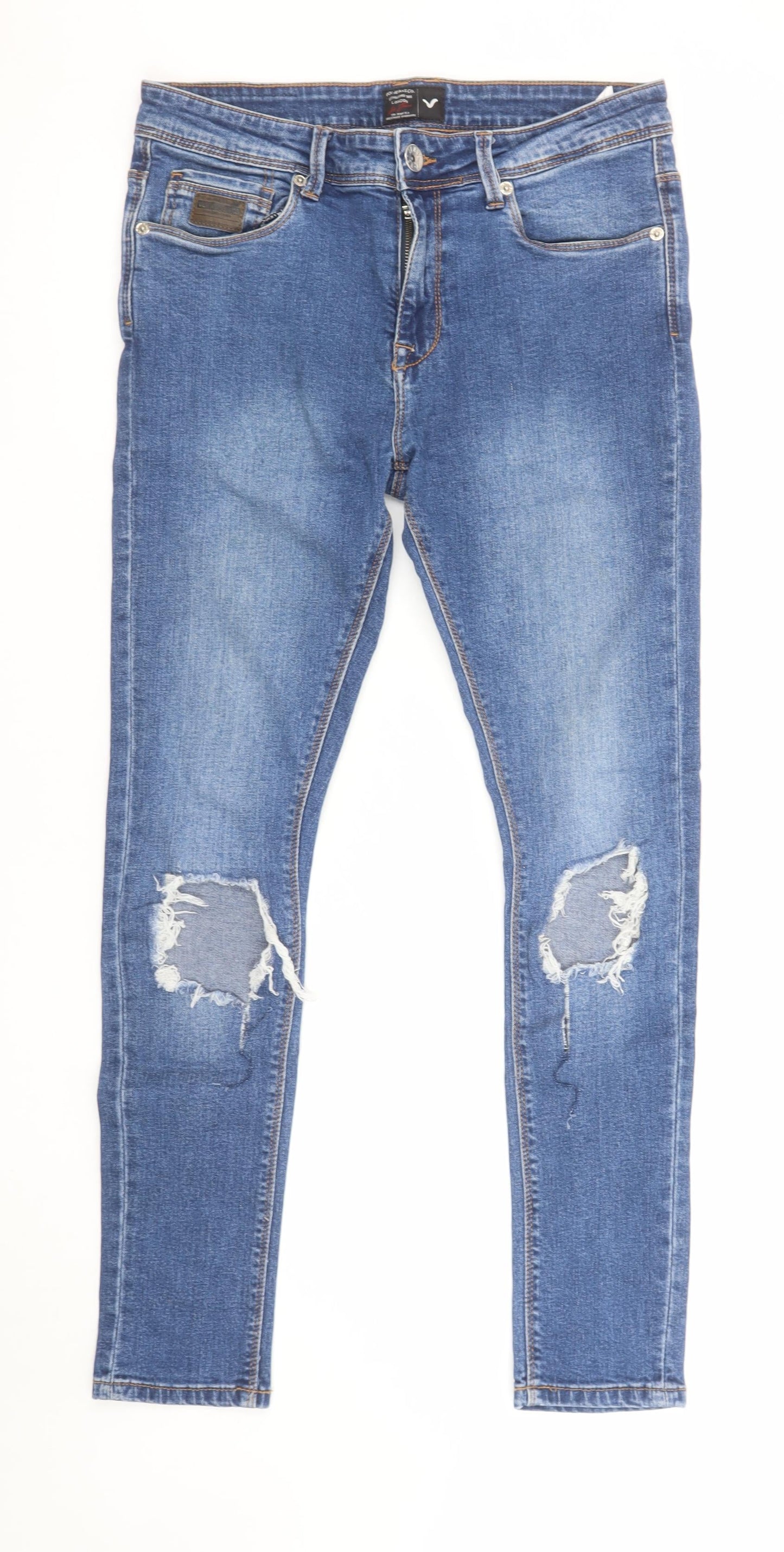 Mens UK Size 30R Voi Jeans Co Slim Fit Skinny Blue Jeans