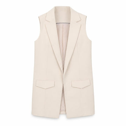 Womens UK Size 8 Topshop Petites Beige Suit Waistcoat