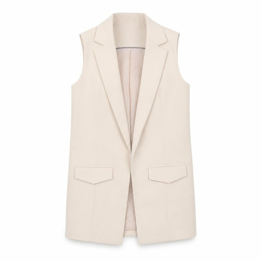 Womens UK Size 8 Topshop Petites Beige Suit Waistcoat