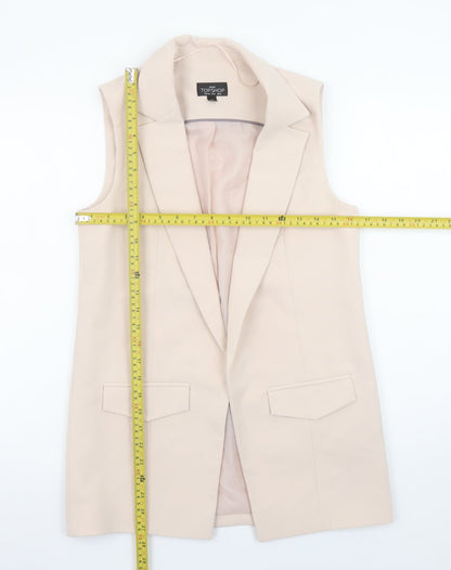 Womens UK Size 8 Topshop Petites Beige Suit Waistcoat