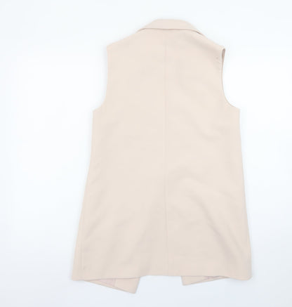 Womens UK Size 8 Topshop Petites Beige Suit Waistcoat