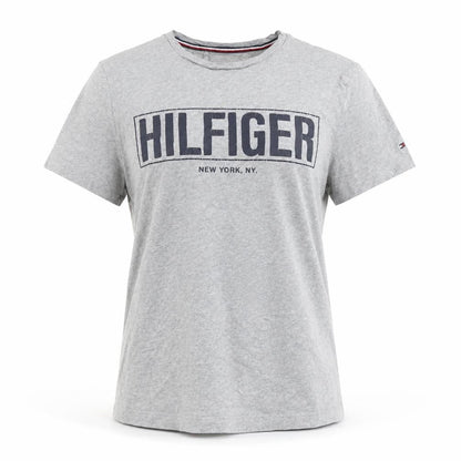 Womens UK Size S Tommy Hilfiger Grey Basic T-Shirt