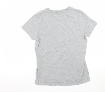 Womens UK Size S Tommy Hilfiger Grey Basic T-Shirt