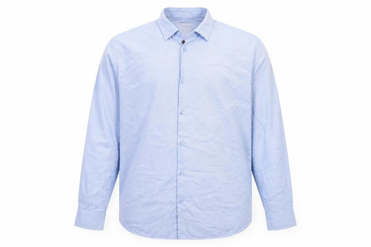 Front view of Dunnes Men Blue 2XL Regular Fit Long Sleeve Button-Up Shirt