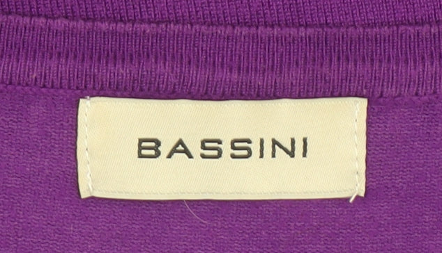 Womens UK Size M/L BASSINI Purple Pullover Jumper