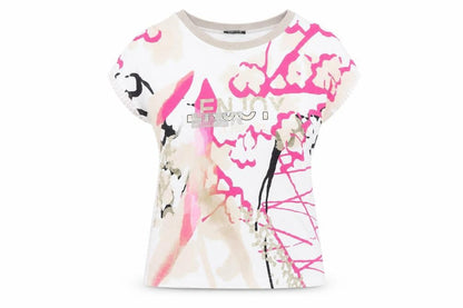 Womens UK Size 14 FRANK WALDER Multicoloured Basic T-Shirt