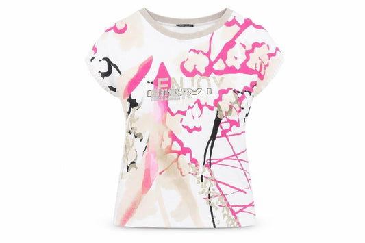 Womens UK Size 14 FRANK WALDER Multicoloured Basic T-Shirt