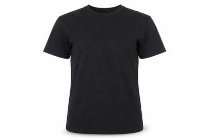 Womens UK Size M Fruit of the Loom Black Basic T-Shirt