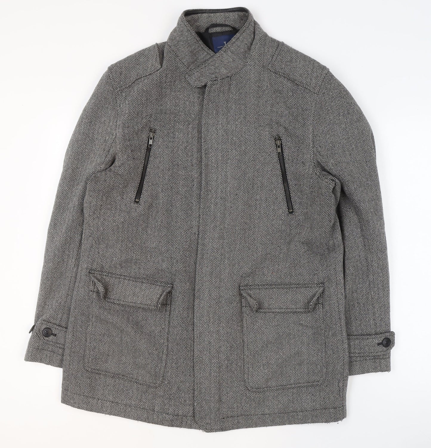 Mens UK Size M Jasper Conran Grey Overcoat