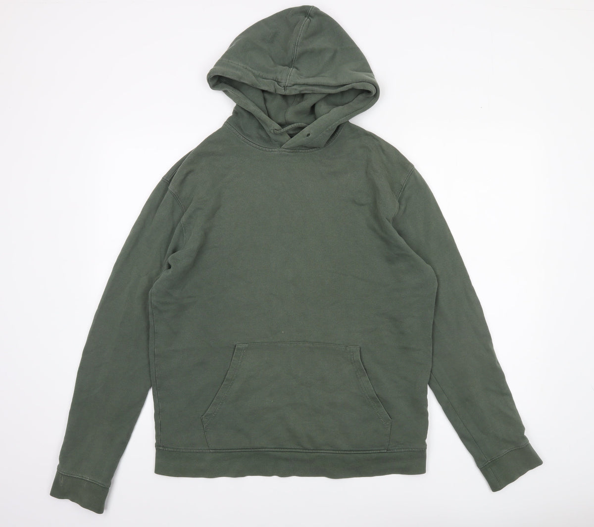 Mens UK Size S Topman Green Pullover Hoodie