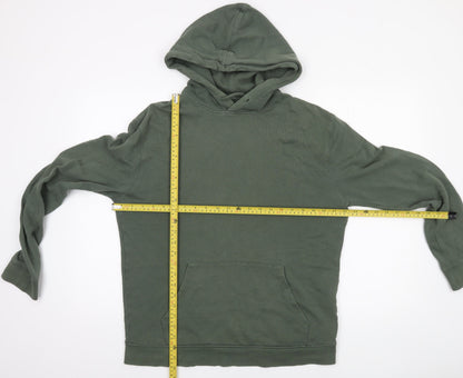 Mens UK Size S Topman Green Pullover Hoodie