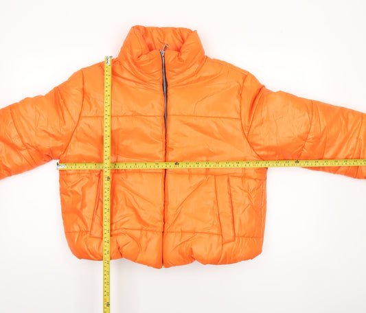 Womens UK Size L Rising Orange Puffer Jacket