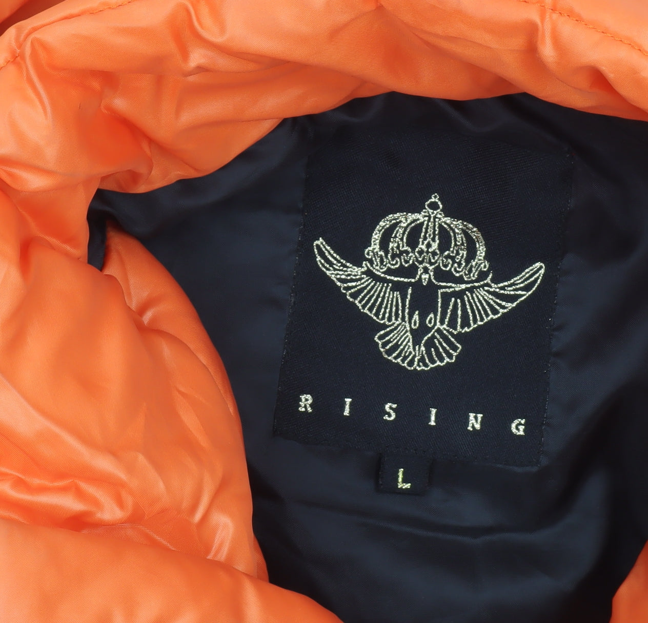 Womens UK Size L Rising Orange Puffer Jacket