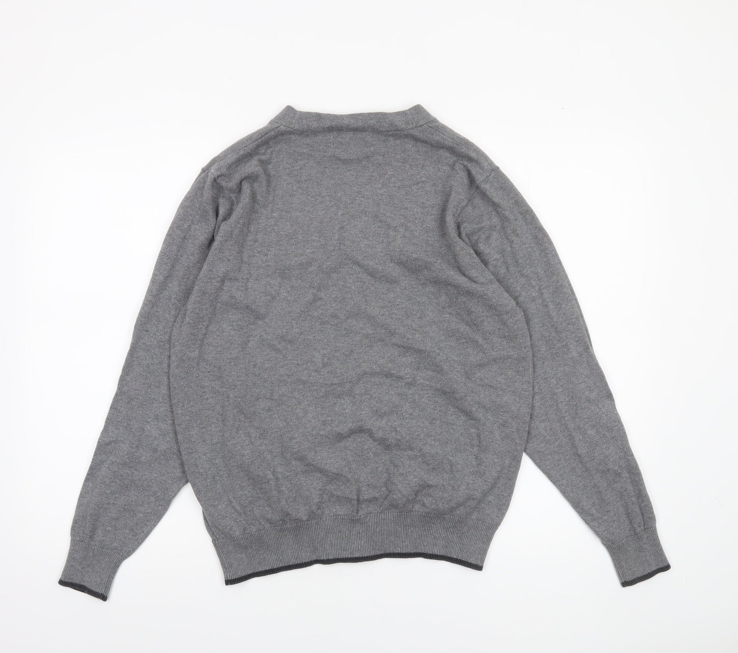 Marks and Spencer Blue Harbour Men’s Grey Cotton Cardigan M