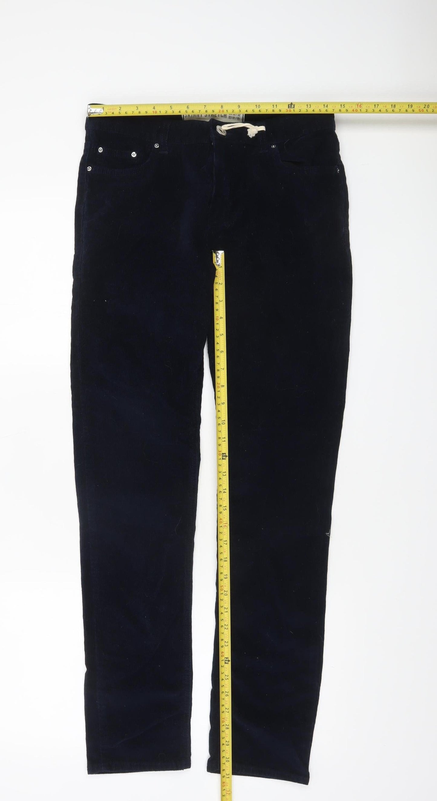Mens UK Size M New Look Slim Fit Casual Blue Trousers