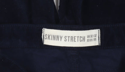Mens UK Size M New Look Slim Fit Casual Blue Trousers