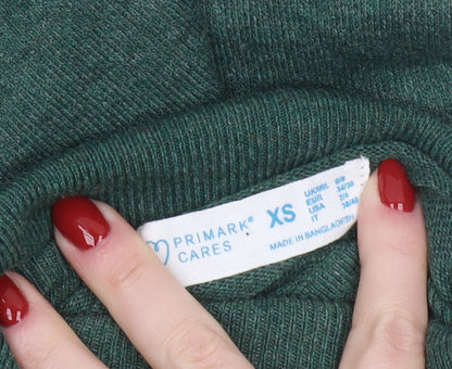 Womens UK Size XS Primark Green Pullover Jumper