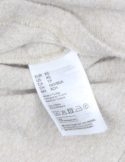 Womens UK Size XS H&M Beige Pullover Jumper