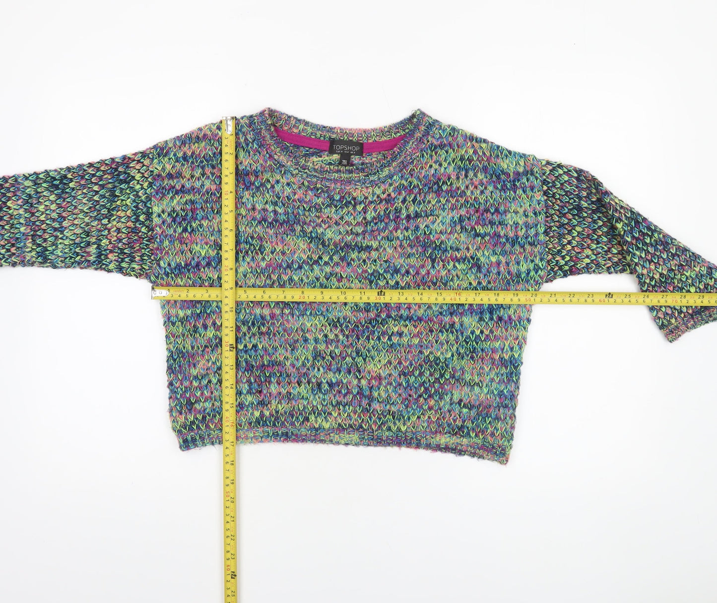 Womens UK Size 8 Topshop Multicoloured Pullover Jumper