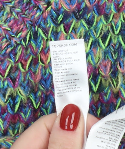 Womens UK Size 8 Topshop Multicoloured Pullover Jumper