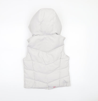 Womens UK Size S Hollister White Puffer Jacket