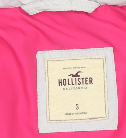 Womens UK Size S Hollister White Puffer Jacket