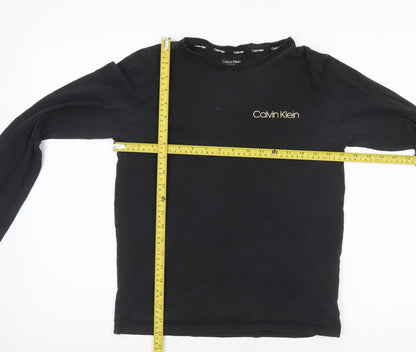 Boys UK Size 14-16 Years Calvin Klein Black Basic T-Shirt